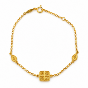 delicate gold byzantine link bracelet