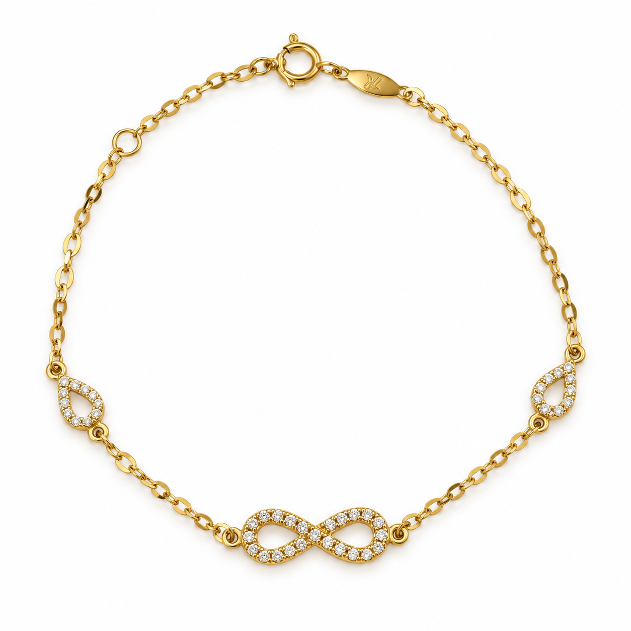 delicate gold infinity and teardrop bracelet delicate gold infinity and teardrop bracelet
