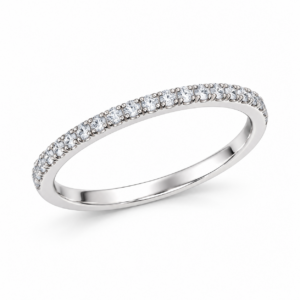 delicate silver band with sparkling stones