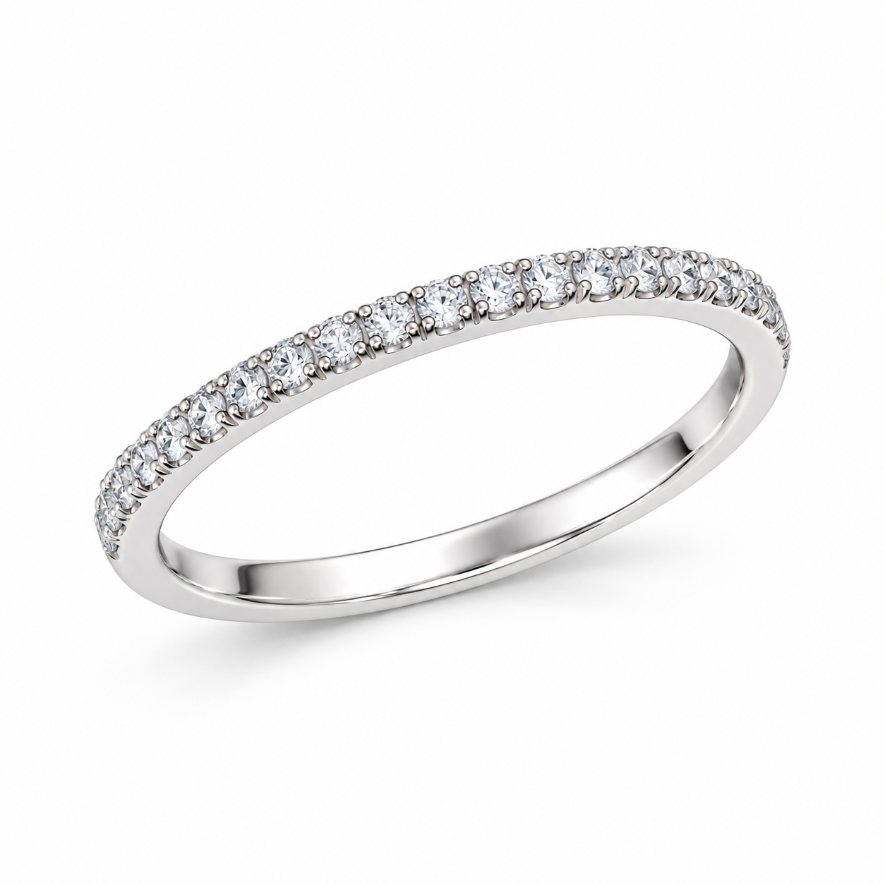 delicate silver band with sparkling stones delicate silver band with sparkling stones
