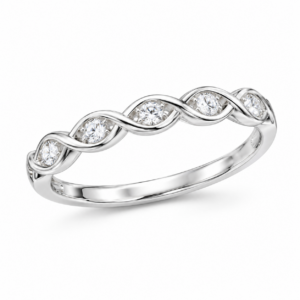 intertwined white gold marquise stone ring 1
