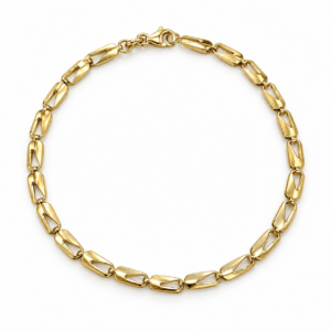 men's sculptural yellow gold bracelet